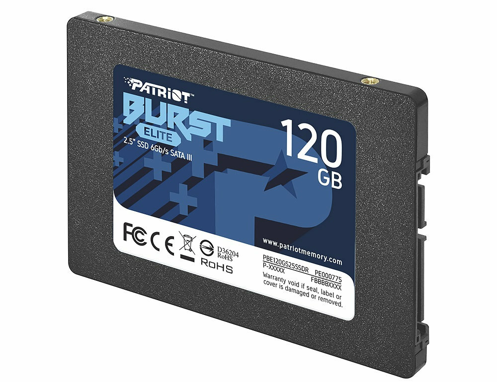 DYSK SSD PATRIOT BURST ELITE 120GB 2,5 SATA III - Długi czas pracy pamięć Quad Level Cell trwałość do 2 milionów godzin