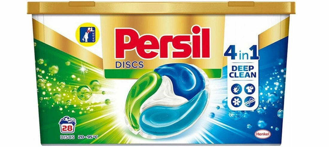 Kapsułki do prania PERSIL 4 w 1 Discs Deep Clean 28 szt. bezpieczenstwo detergent sunstancja zapachowa doskonale efekty