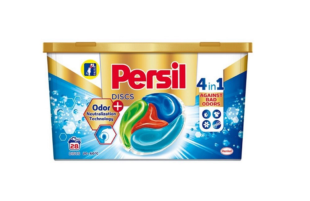 Kapsułki do prania PERSIL Discs Against Bad Odors 4w1 28 szt skuteczny środek dba o tkaniny