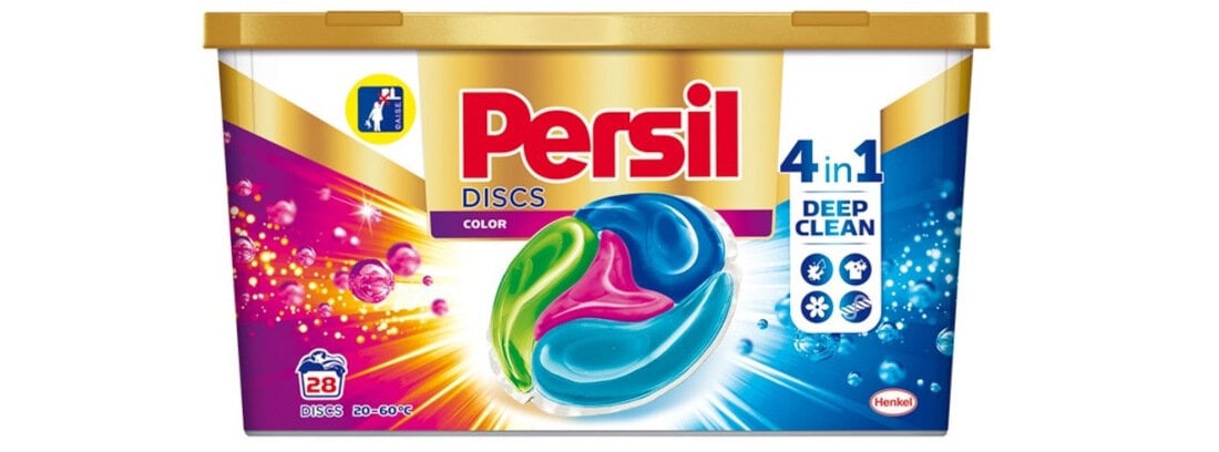 Kapsułki do prania PERSIL 4 w 1 Discs Deep Clean 28 szt bezpieczenstwo skutecznosc wnika gleboko w tkanine oryginalny kolor dlugi czas uzytkowanie