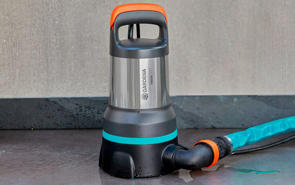 Pompa do wody GARDENA 9048-20 elektryczna niesamowita skutecznosc usuwa wode do poziomu 1 mm