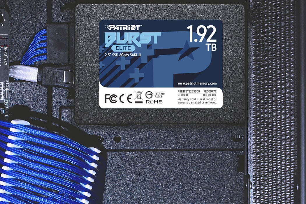 Dysk PATRIOT Burst Elite 1.92TB SSD  Długi czas pracy pamięć Quad Level Cell trwałość do 2 milionów godzin