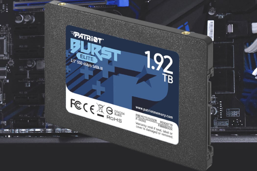 Dysk PATRIOT Burst Elite 1.92TB SSD  Złącze SATA III wysoka przepustowość szybkie prędkości zapisu i odczytu 350 MB/s 450 MB/s