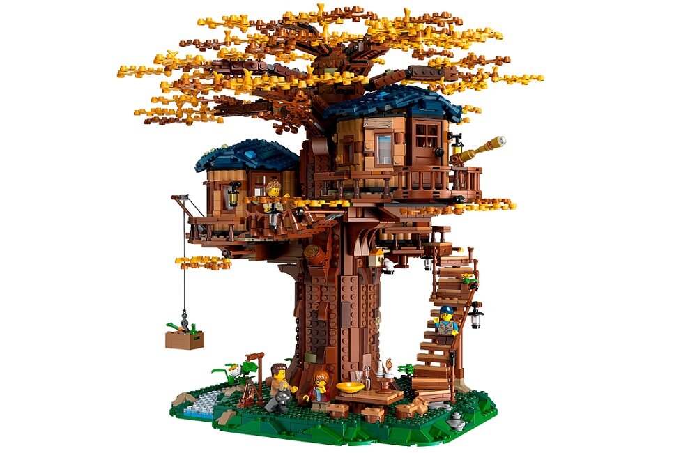 LEGO Ideas Domek na drzewie 21318 kreatywna zabawa klocki figurki minifigurki bez zasilania klasyczna zabawa wysoka jakość lego wielogodzinna zabawa dla doświadczonych konstruktorów wymiary