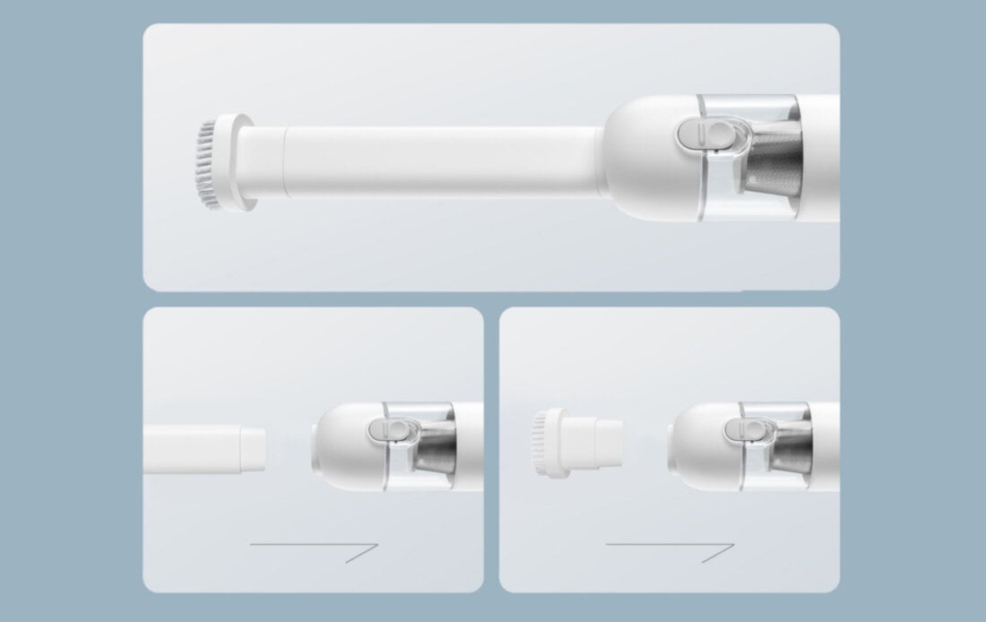 Odkurzacz ręczny XIAOMI Mi Vacuum Cleaner Mini innowacyjna dysza 2 w 1 szczelinowa szczotkowa razem oddzielnie wyposazenie
