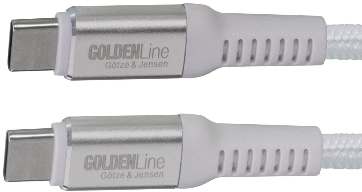 Kabel USB Typ C - Lighting GÖTZE & JENSEN Golden Line 1 m wyglad portyzlaczki