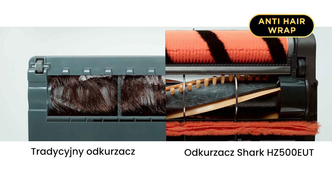 Odkurzacz SHARK HZ500EUT Technologia Anti Hair Wrap