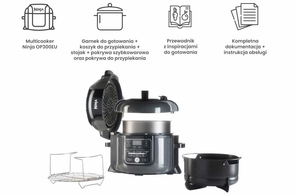 Multicooker NINJA Foodi OP300EU zestaw akcesoria komplet wyposazenie