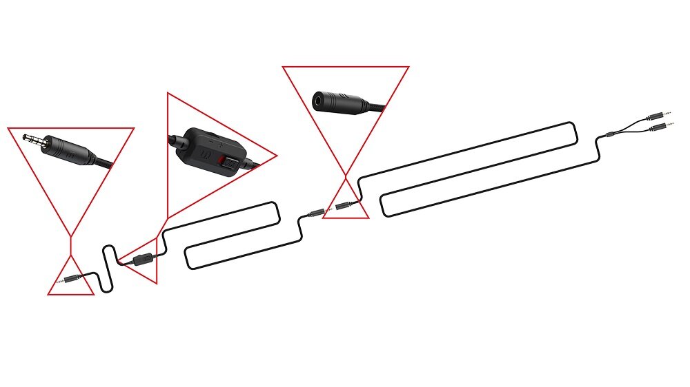 Sluchawki SPC Gear Viro złącze minijack 3,5mm dwa przewody pilot do regulacji glośności
