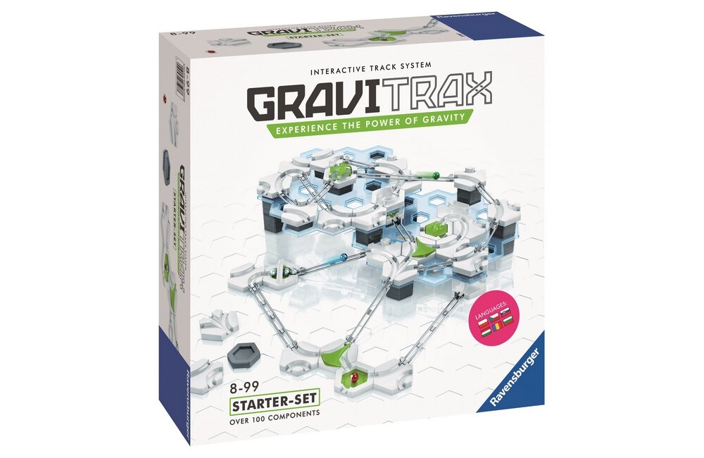 Gra logiczna RAVENSBURGER GraviTrax Zestaw startowy zabawa elementy zasady edukacyjna budowanie konstrukcja 