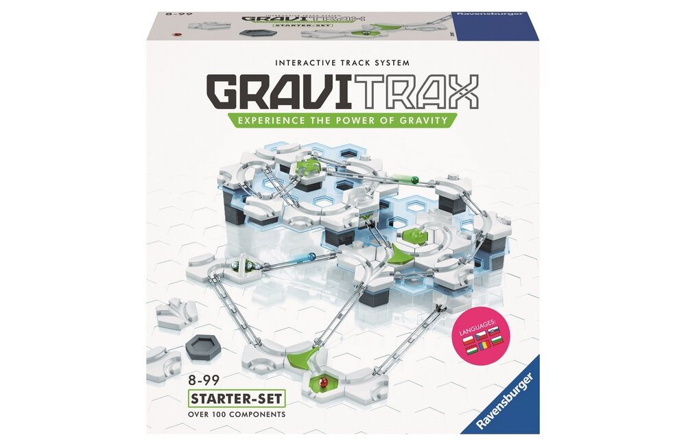 Gra logiczna RAVENSBURGER GraviTrax Zestaw startowy zabawa elementy zasady edukacyjna budowanie konstrukcja 