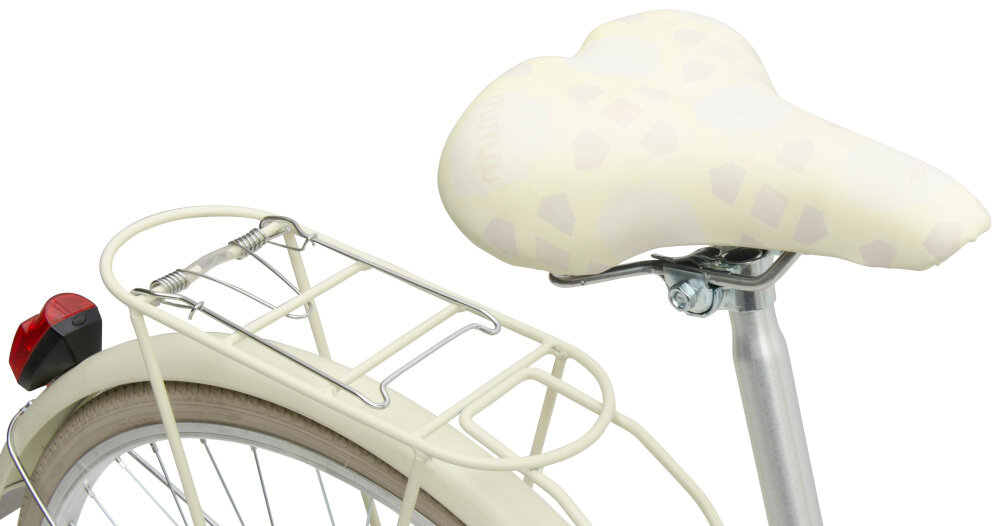 Rower miejski z koszykiem MBM 910 Mima 1B 26 cali damski limonkowy siodełko LEE CHI sztyca z aluminium siodełko SELLE BASSANO wygodne komfort
