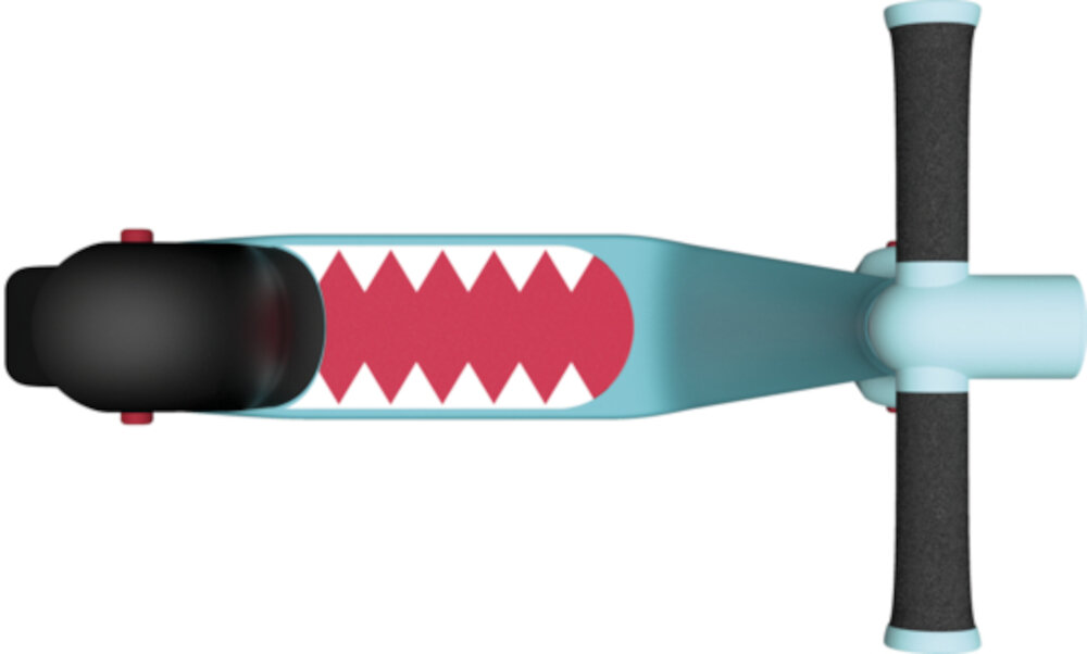 Hulajnoga dla dzieci RAZOR Wild Ones Shark Niebieski szeroki podest nisko osadzony nad ziemią dla dzieci powyżej 2 lat do 20 kg