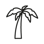 Energooszczędna funkcja Wakacje zobrazowana za pomocą ikonki drzewa palmowego.