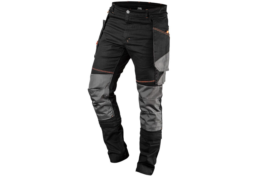 Spodnie robocze NEO TOOLS HD Slim 81-239-L (rozmiar L) wygląd prezentacja wizualizacja na białym tle