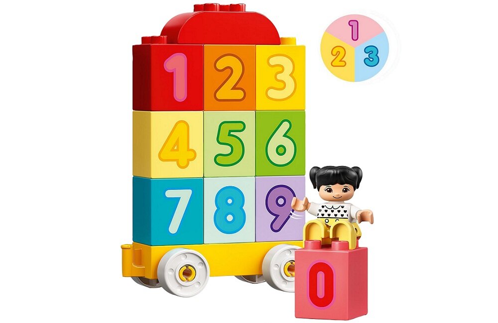 LEGO Duplo Pociąg z cyferkami nauka liczenia 10954 Rozwój wielu różnych umiejętności