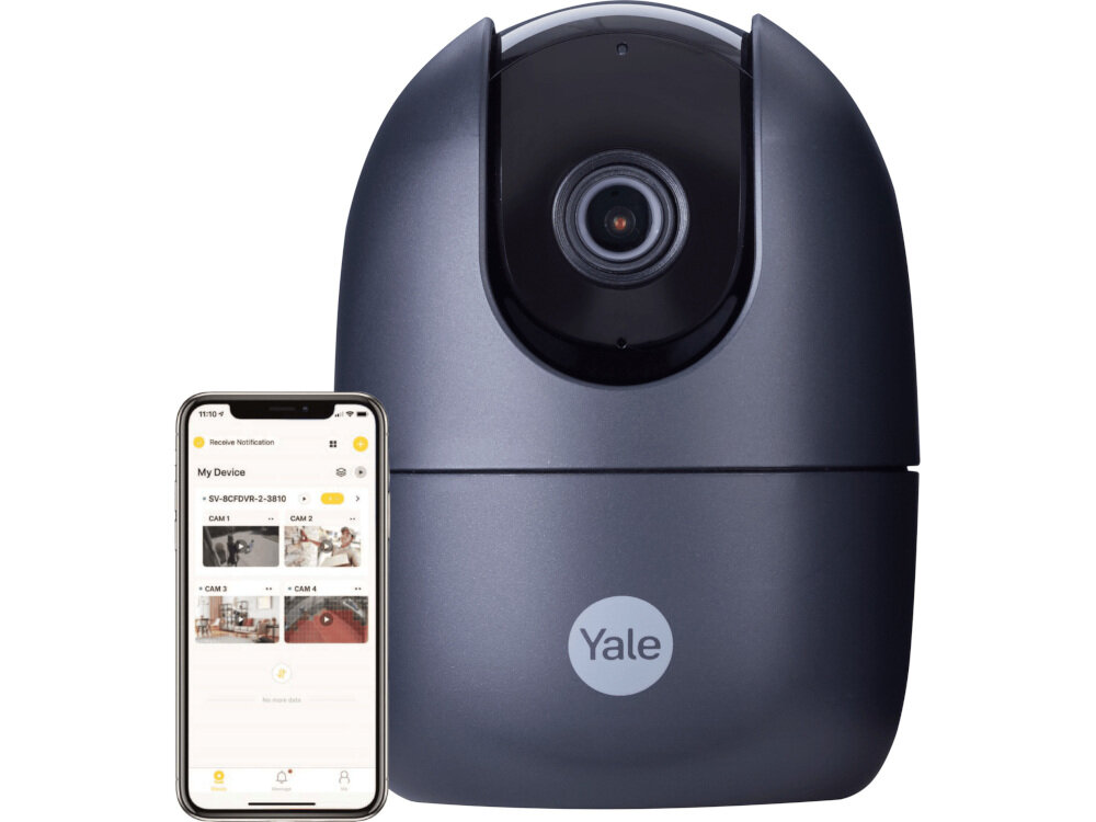Kamera monitorująca YALE SV-DPFX-B-EU szereg przydatnych funkcji czujnik ruchu natychmiastowe alarmy na telefon możesz słuchać i rozmawiać