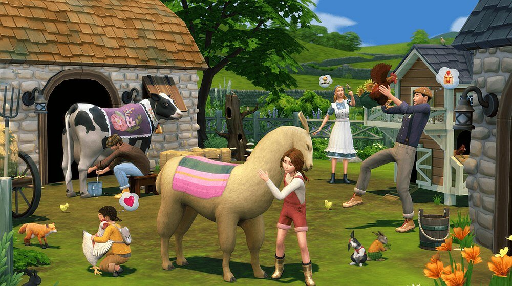 The Sims 4: Wiejska Sielanka Gra PC rozgrywka komputer konsola zawartość 
