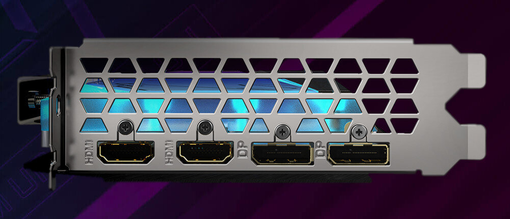 GIGABYTE Aorus Radeon RX 6900 XT Xtreme WaterForce WB 16 ГБ Роз'єми відеокарти Порти Підключення моніторів