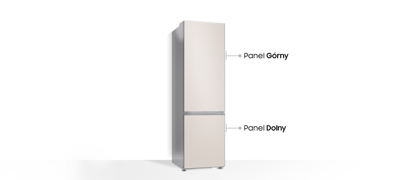 Możesz wybrać różne opcje kolorów i wykończeń paneli drzwiowych lodówek Bespoke