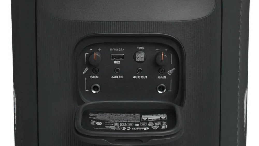Power audio JBL PartyBox 110  - gniazda