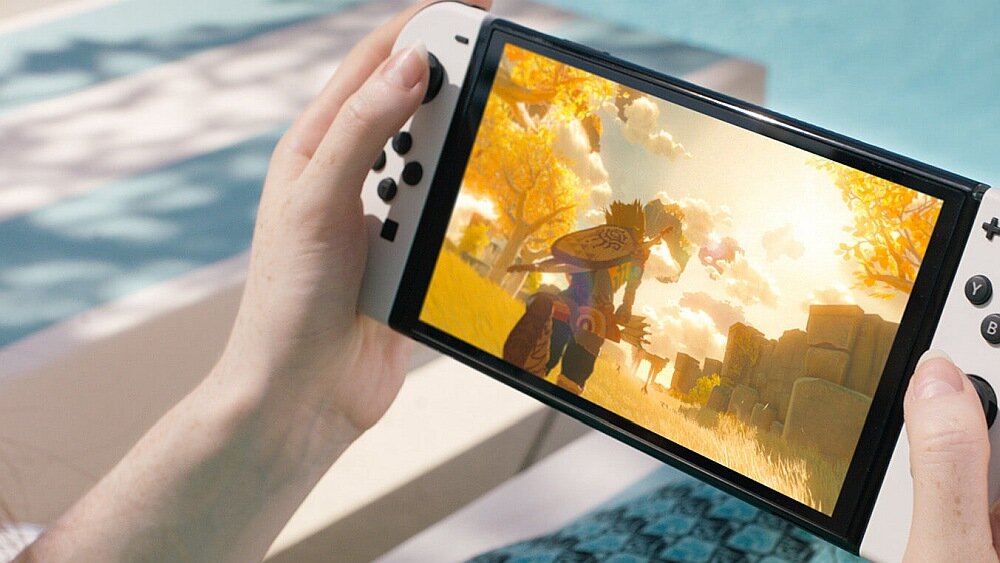 Konsola NINTENDO Switch Oled ekran pamięć gry granie sterowanie kontroler rozdzielczość pojemność mario zelda głośniki   