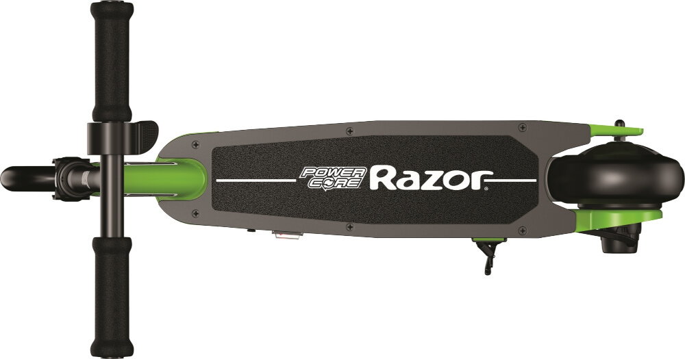 Hulajnoga elektryczna RAZOR Power Core S80 Zielony podest duży antypoślizgowy stalowa konstrukcja pełnowymiarowa taśma antypoślizgowa maksymalne obciążenie do 54 kg