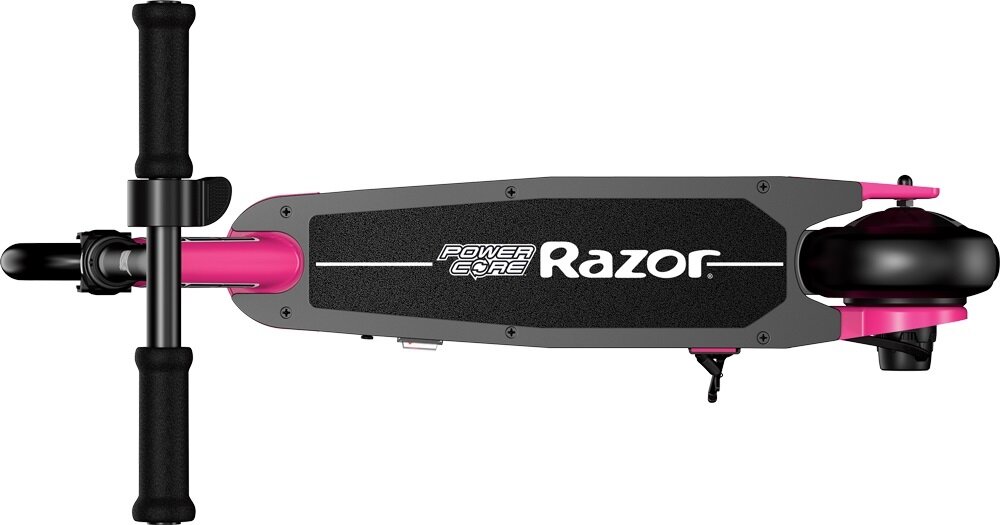 Hulajnoga elektryczna RAZOR Power Core S80 Różowy podest duży antypoślizgowy stalowa konstrukcja pełnowymiarowa taśma antypoślizgowa maksymalne obciążenie do 54 kg