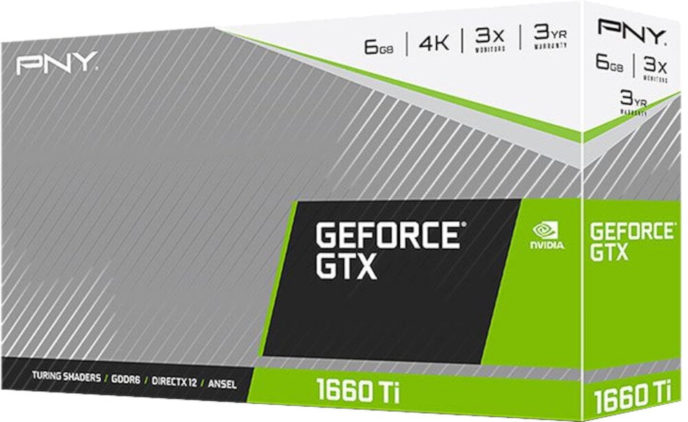 Karta graficzna PNY GeForce GTX 1660Ti Dual Fan 6GB zestaw opakowanie akcesoria