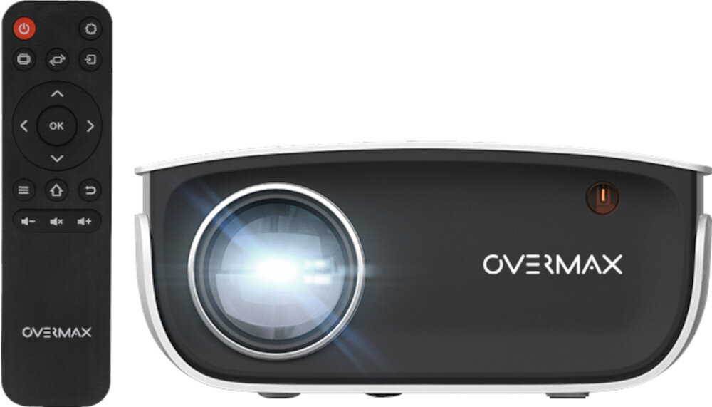 Projektor OVERMAX Multipic 2.5 obsługa pilot uchwyt wymiary waga