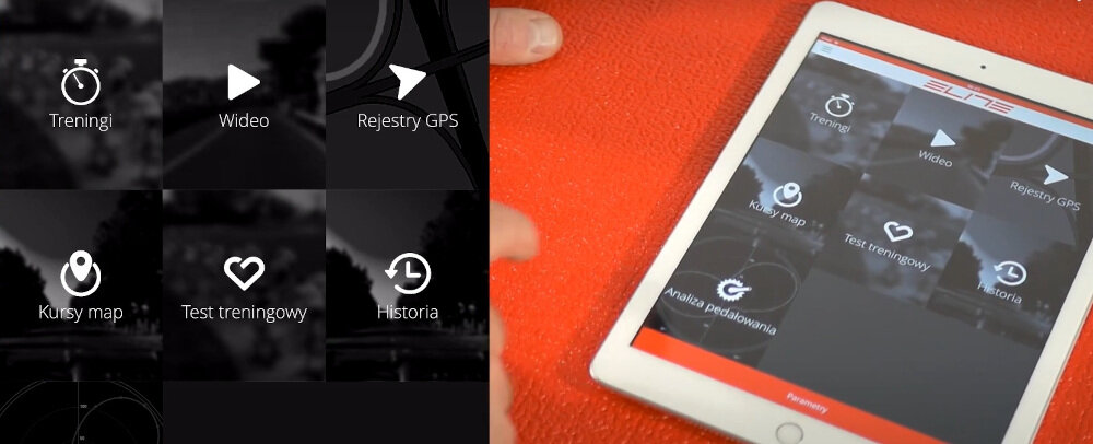 Trenażer rowerowy ELITE Suito-T połączenie za pośrednictwem Bluetooth aplikacje treningowe