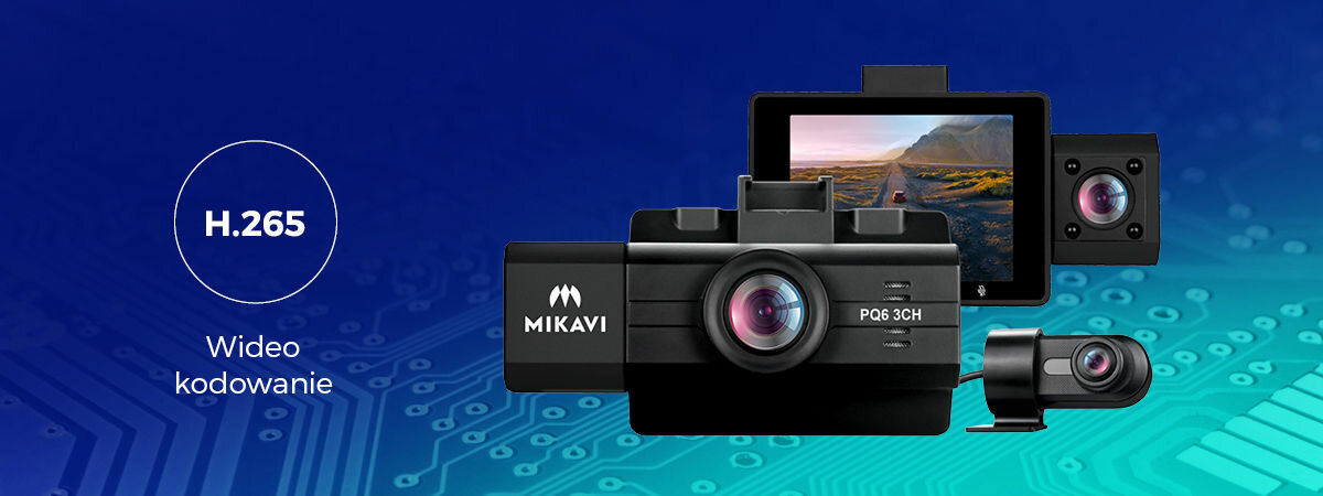 Wideorejestrator MIKAVI PQ6 3CH nagrania karta pamieci