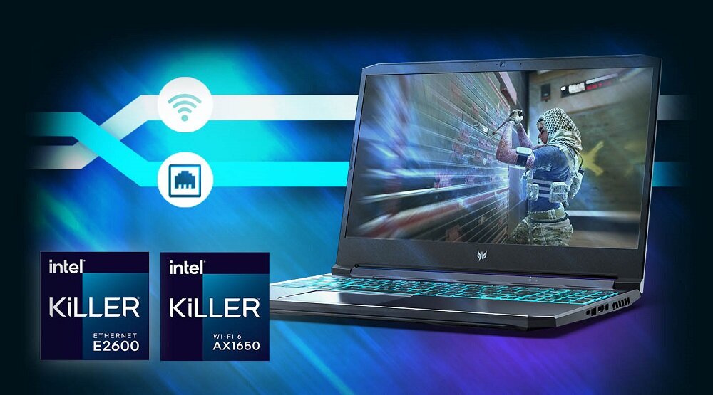 Laptop ACER Predator Helios 300 - Łączność karta sieciowa