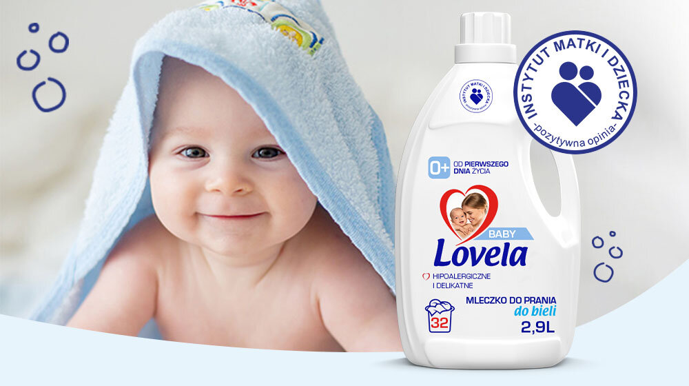 Płyn do prania LOVELA Baby Biały 2900 ml niemowlę w ręczniku