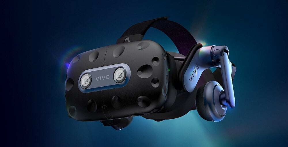 Gogle VR HTC Vive Pro 2 słuchawki obraz okulary zestaw kontroler czujniki 5k rozdzielczość bateria ładowarka granie sterowanie 