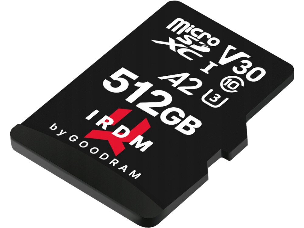 Karta pamieci GOODRAM IRDM microSDXC 512GB + Adapter wysokiej klasy materialy
