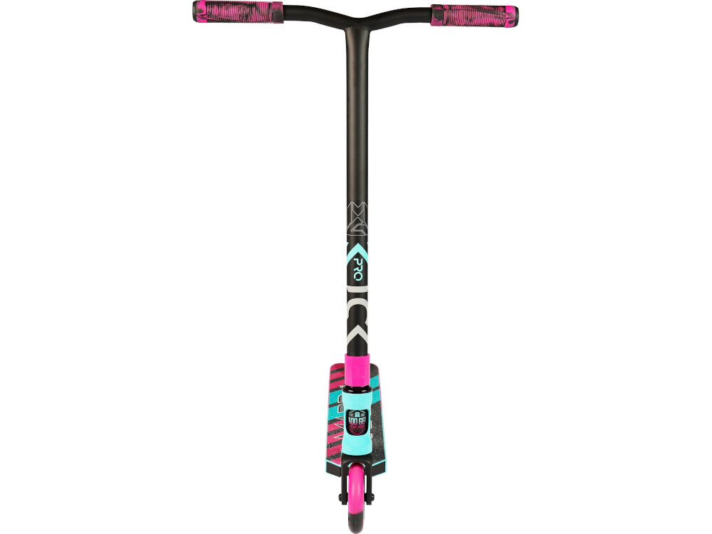 Hulajnoga wyczynowa MADD GEAR Kick Pro Turkusowo-różowy równowaga między wydajnością a trwałością niska waga z bardzo mocnego aluminium w stylowej turkusowo-różowej kolorystyce