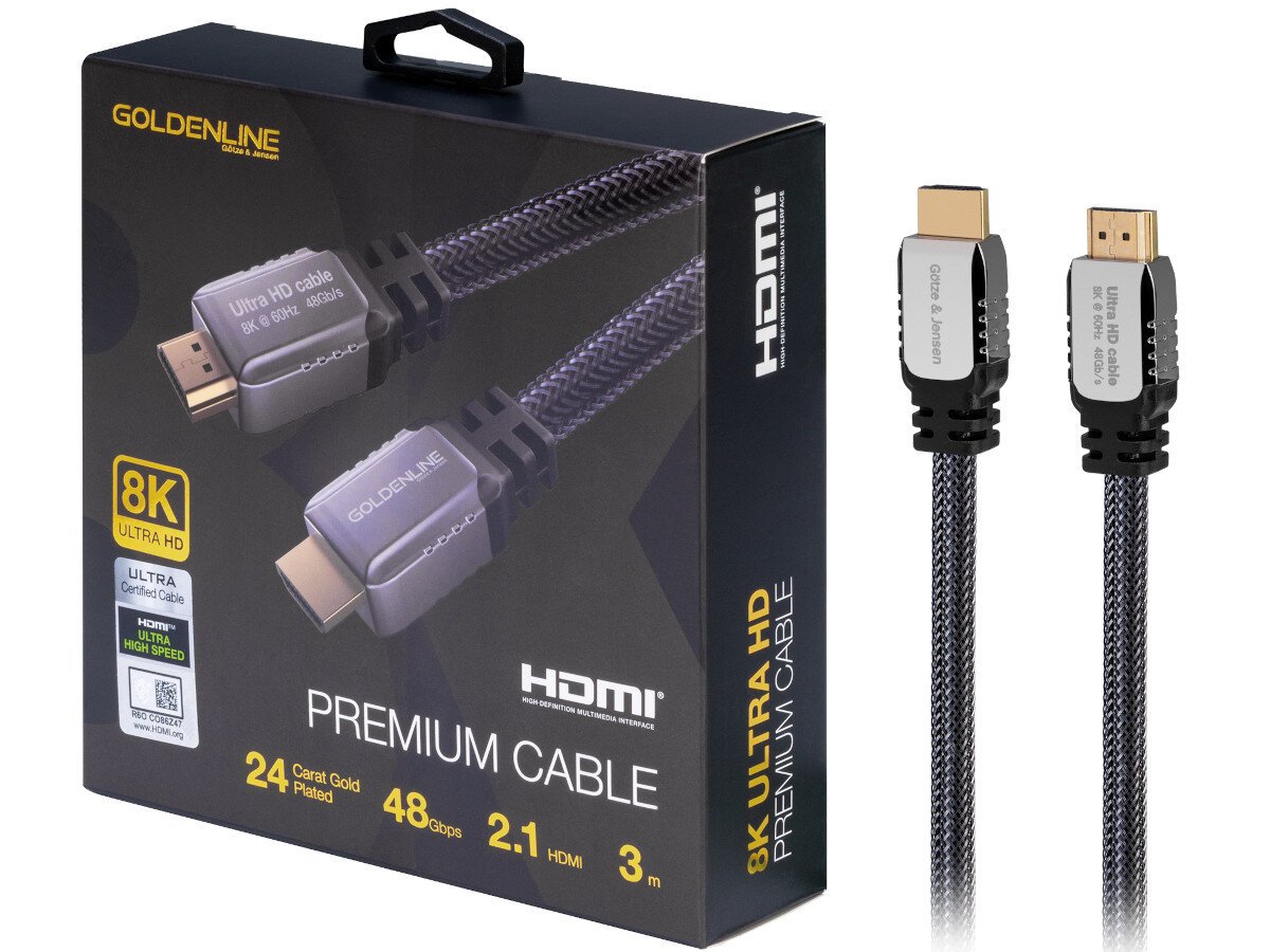 Kabel HDMI - HDMI GÖTZE & JENSEN GoldenLine 3 m dlugosc