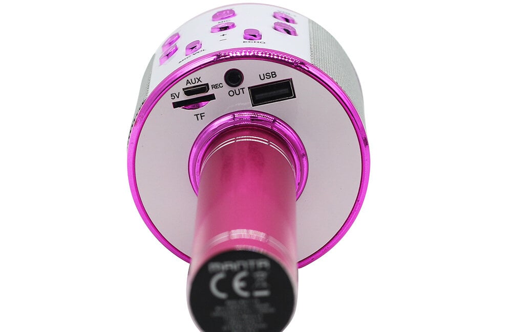 Głośnik mobilny MANTA MIC11-PK z mikrofonem Różowy bateria
