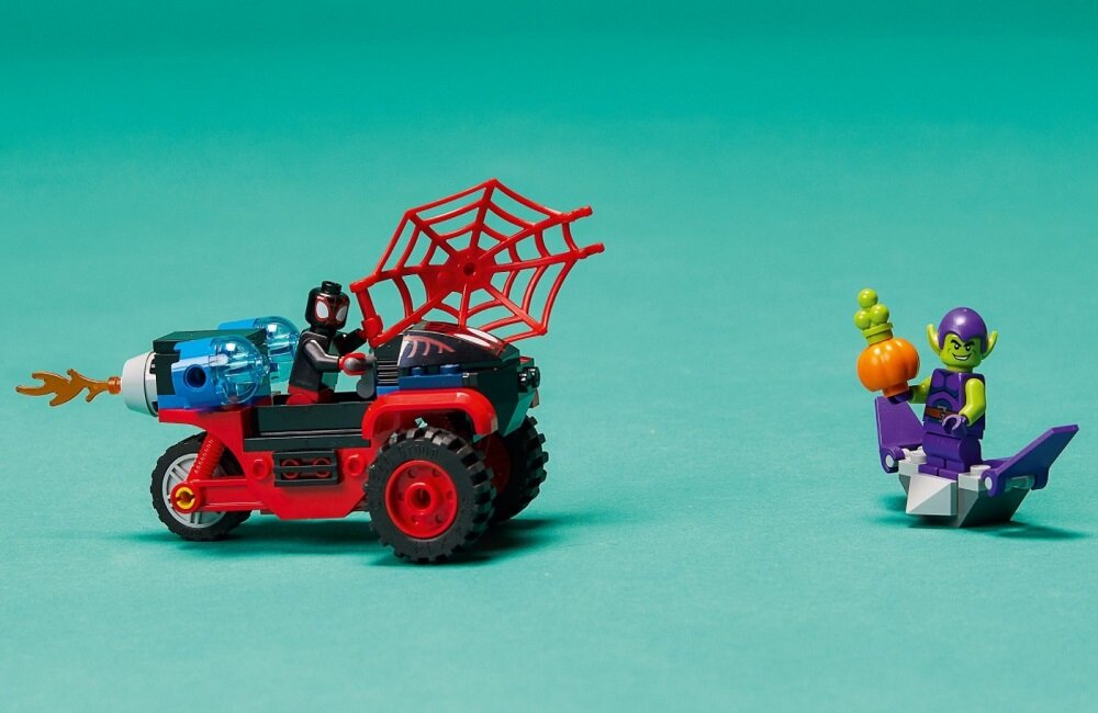 LEGO Spider Man Miles Morales Technotrójkołowiec Spider Mana 10781 Gratka dla małych konstruktorów Serialowe emocje w domu składa się z 59 elementów dla dzieci od 4 roku życia