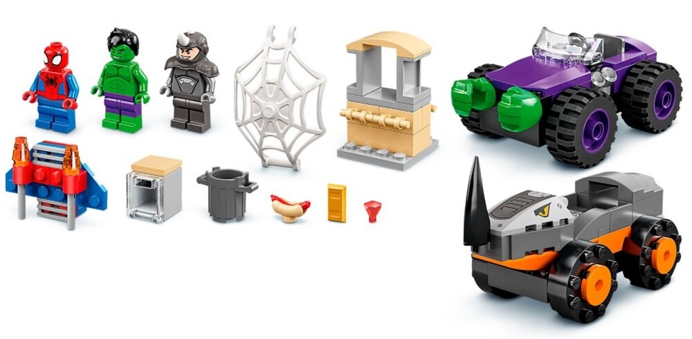 LEGO Spider Man Hulk kontra Rhino starcie pojazdów 10782 Wysoka jakość i bezpieczeństwo