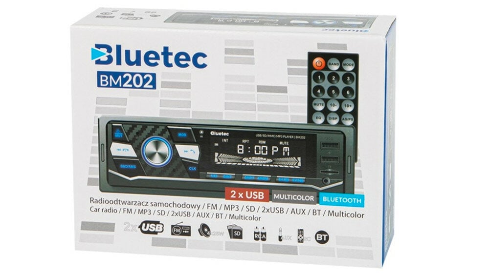 Radio samochodowe BLUETEC BM202  - Full Array LED