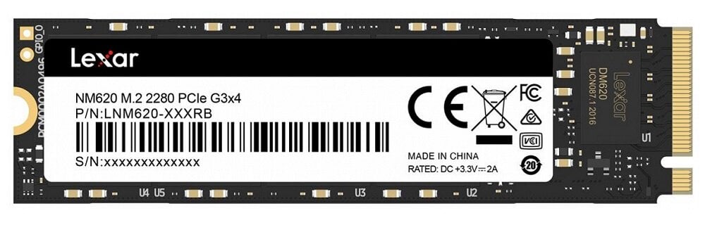 Dysk LEXAR NM620 2TB SSD Dla twórców treści i graczy, którzy chcą zmaksymalizować szybkość swoich komputerów Zbudowany tak, aby nie zawierał ruchomych części