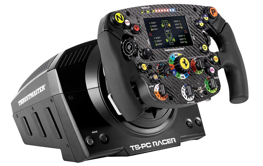 Baza kierownicy THRUSTMASTER TS-PC Racer Servo Base  konsola komputer wyścigi granie silnik zasilanie gry sterowanie kierownica kompatybilność 