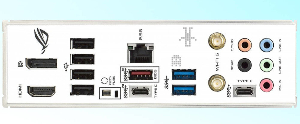 Płyta główna ASUS ROG Strix B660-A Gaming WiFi D4 złącza porty podłączenie