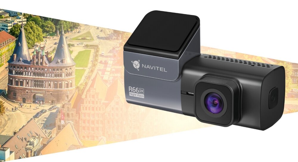 Wideorejestrator NAVITEL R66 2K obiektyw rozdzielczość nagrywanie kąt zapis sensor czujnik montaż wymiary ładowanie zasilanie auto samochód rejestrowanie karta pamięć pojemność ładowarka obraz zdjęcia filmy aplikacja sterowanie 