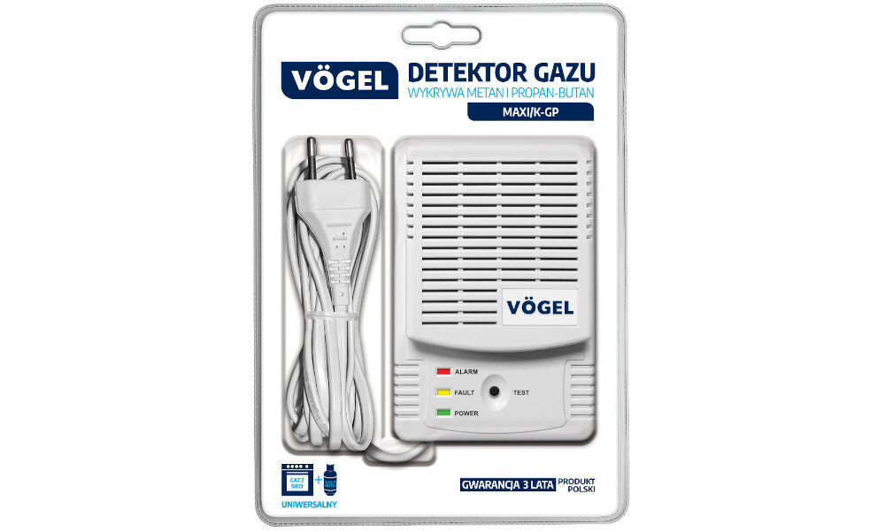 Czujnik gazu VÖGEL Maxi/K-GP detektor zasilacz kabel pomiar