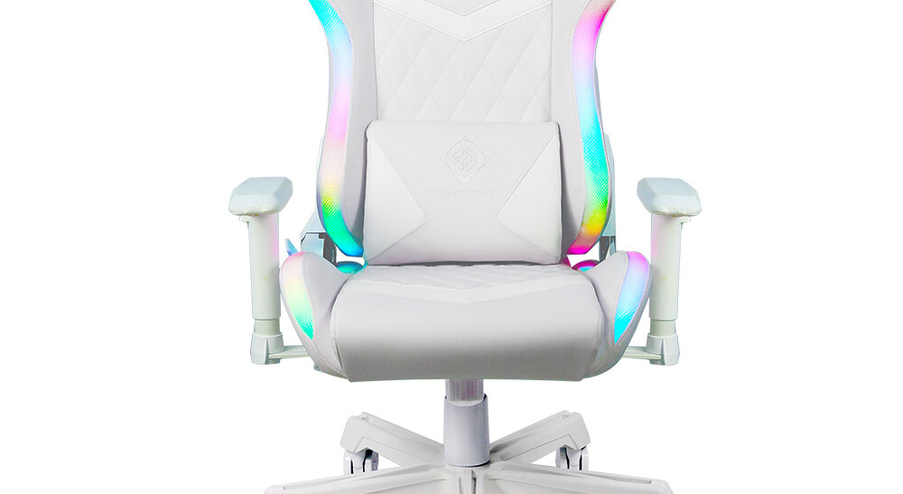Fotel DELTACO WCH90 RGB Czarny styl gaming kolor oświetlenie
