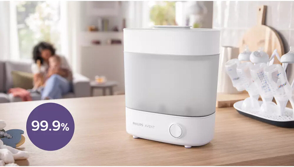 Стерилизатор PHILIPS Avent SCF291/00 уничтожает микробы и бактерии.