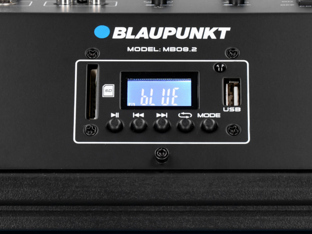 Power audio BLAUPUNKT MB08.2 wbudowany moduł bluetooth, port usb, aux,slot na karty sd do 32 gb